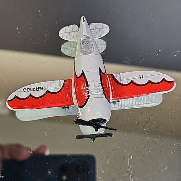 Vintage Gee Bee A135 Zee Toys Dyna Flites Red NR2100 Diecast Plane Good - Picture 2 of 10